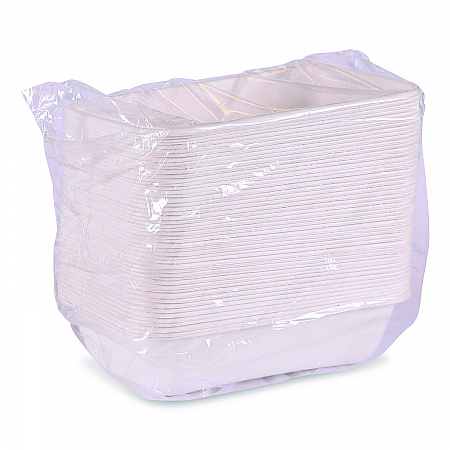 WorldView Vanguard Rectangular Container, 32 oz, 4.71 x 7.01 x 1.04, White, Sugarcane Fiber, 400/Carton (EPSCRC32NFA)