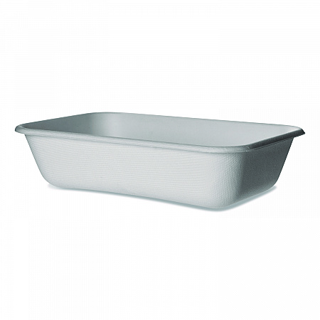 WorldView Vanguard Rectangular Container, 32 oz, 4.71 x 7.01 x 1.04, White, Sugarcane Fiber, 400/Carton (EPSCRC32NFA)