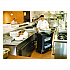 Executive Service Cart, Plastic, 3 Shelves, 300 lb Capacity, 20.33