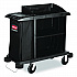Multi-Shelf Cleaning Cart, Plastic, 4 Shelves, 1 Bin, 22