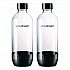 Carbonating Bottle Twin Pack, Plastic, 33 oz, Clear/Black (1042221010)