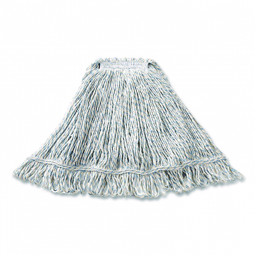 Super Stitch Finish Mop Heads, Cotton/Rayon/Synthetic, Blue/White (FGD51306WH00)