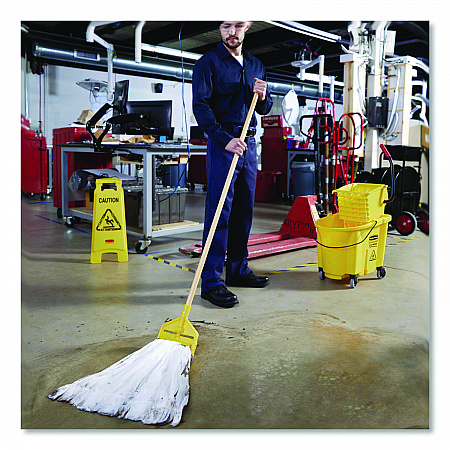 Invader Wood Side-Gate Wet-Mop Handle, 54