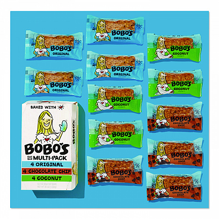 Oat Bar Coconut/Chocolate Chip/Original Multipack, 3 oz Individually Wrapped, 12/Box (00098)