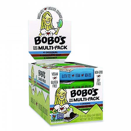 Oat Bar Coconut/Chocolate Chip/Original Multipack, 3 oz Individually Wrapped, 12/Box (00098)