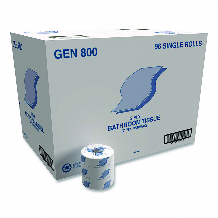 Bath Tissue, Septic Safe, 2-Ply, White, 420 Sheets/Roll, 96 Rolls/Carton (800)