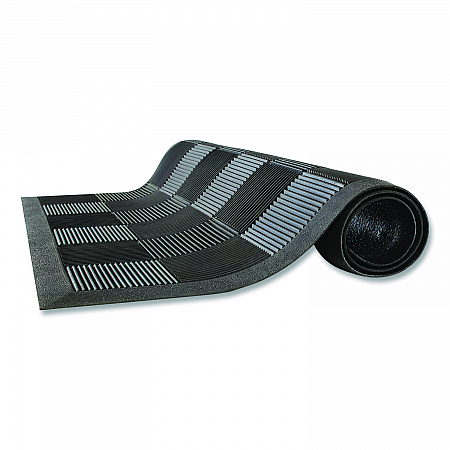 Parquet Scraper Mat, Black Blade Ribbed Rubber Surface, 36