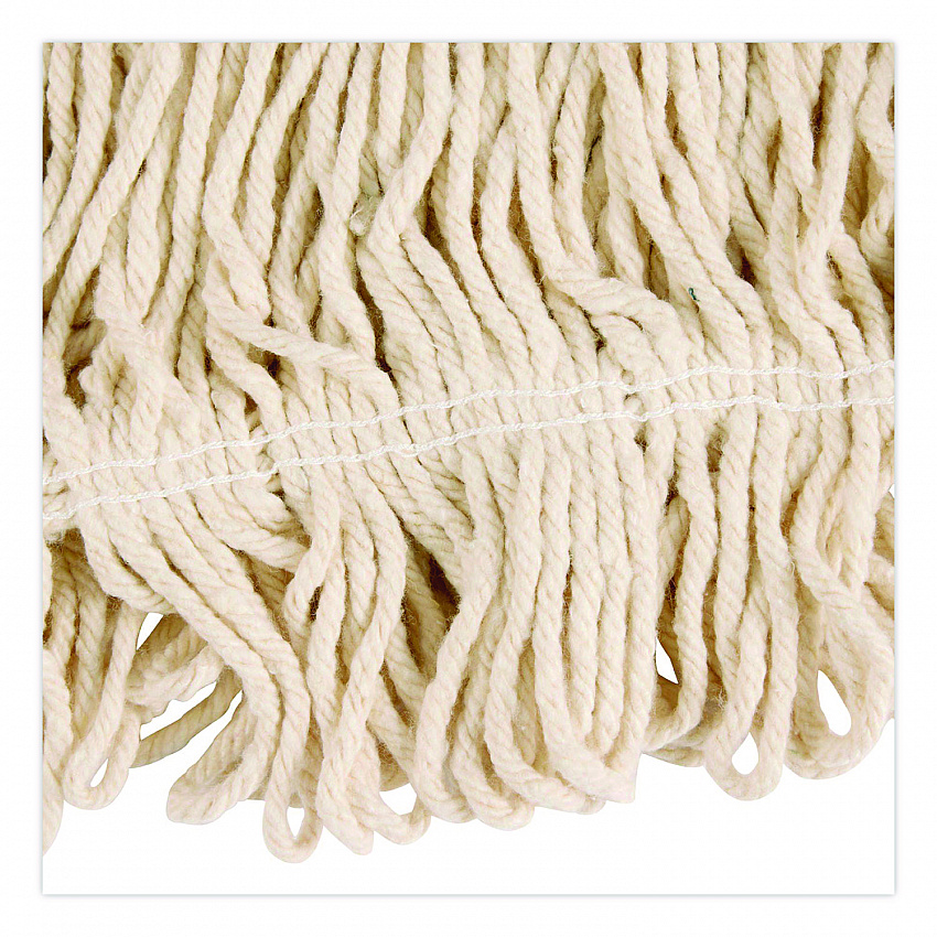 Super Stitch Cotton Looped End Wet Mop, Large, 1" White Headband (FGD11306WH00)