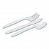 Mediumweight Polypropylene Cutlery, Fork/Knife/Teaspoon, Plastic, White, 250/Carton (CMP26C)