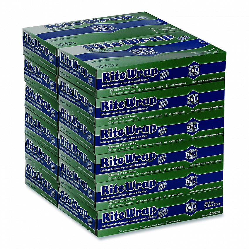 Dispens-A-Wax Waxed Deli Patty Paper, 10.75 x 7.5, 500/Box, 12 Boxes/Carton (RW86W)