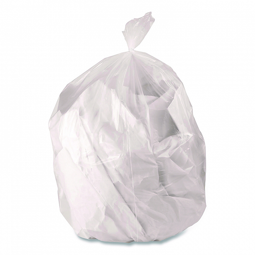 Low-Density Waste Can Liners, 33 gal, 0.65 mil, 33 x 39, Clear, Perforated Roll, 250/Carton (333965CL)