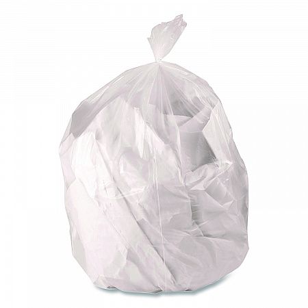 Low-Density Waste Can Liners, 32 gal, 0.9 mil, 33 x 44, Clear, Perforated Roll, 5 Bags/Roll, 20 Rolls/Carton (334409CL)