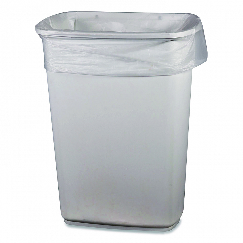 Low-Density Waste Can Liners, 16 gal, 0.5 mil, 24 x 32, Clear, Perforated Roll, 500/Carton (243205CL)