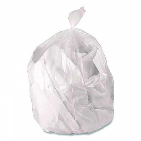 Low-Density Waste Can Liners, 45 gal, 0.9 mil, 40 x 46, Clear, Perforated Roll, 100/Carton (404609CL)