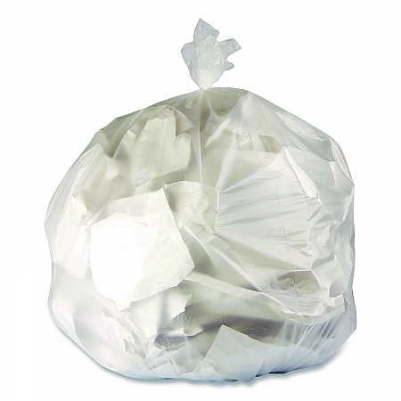 High-Density Can Liners, 45 gal, 12 mic, 40 x 48, Natural, Perforated Roll, 250/Carton (404812N)