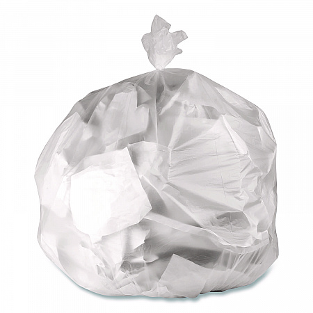 High-Density Can Liners, 45 gal, 22 mic, 40 x 48, Natural, Perforated Roll, 150/Carton (404822N)