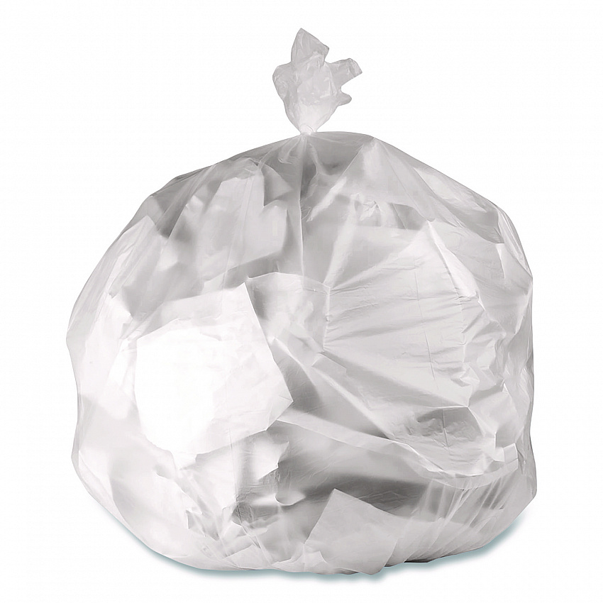 High-Density Can Liners, 45 gal, 22 mic, 40 x 48, Natural, Perforated Roll, 150/Carton (404822N)