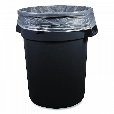 High-Density Can Liners, 45 gal, 22 mic, 40 x 48, Natural, Perforated Roll, 150/Carton (404822N)