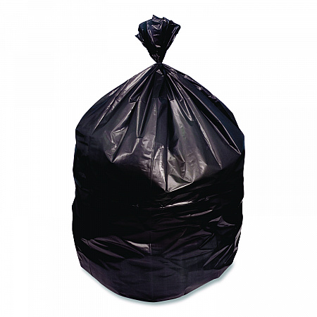 High-Density Can Liners, 45 gal, 22 mic, 40 x 48, Black, Perforated Roll, 150/Carton (404822NK)