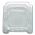 PET Plastic Hinged Container, 6 x 6 x 3.3, Clear, Plastic, 500/Carton (FPHC66PET1C)