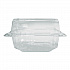 PET Plastic Hinged Container, 6 x 6 x 3.3, Clear, Plastic, 500/Carton (FPHC66PET1C)
