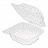 Polypropylene Plastic Hinged Container, 6 x 6 x 3.3, Clear, Plastic, 50/Pack, 6 Packs/Carton (FPHC66PP1C)