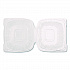 Polypropylene Plastic Hinged Container, 6 x 6 x 3.3, Clear, Plastic, 50/Pack, 6 Packs/Carton (FPHC66PP1C)