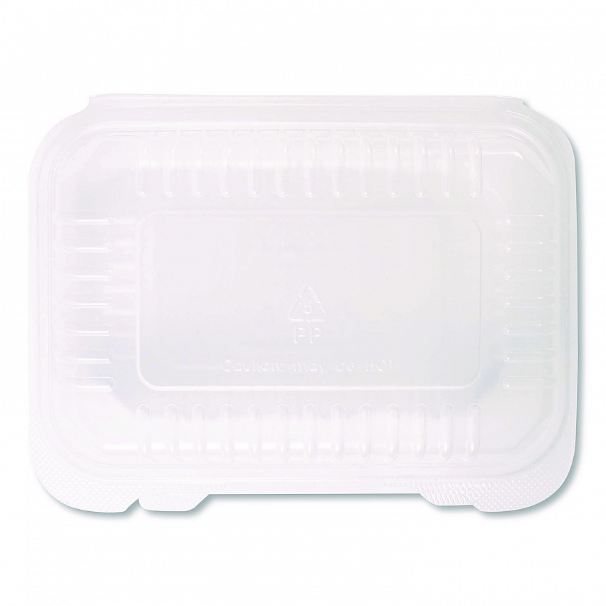 Polypropylene Plastic Hinged Container, 6 x 9 x 2.97, Clear, Plastic, 125/Pack, 2 Packs/Carton (FPHC96PP1C)