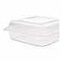 Polypropylene Plastic Hinged Container, 9.35 x 9.22 x 3.17, Clear, Plastic, 50/Pack, 4 Packs/Carton (FPHC99PP1C)