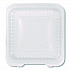 Polypropylene Plastic Hinged Container, 9.35 x 9.22 x 3.17, Clear, Plastic, 50/Pack, 4 Packs/Carton (FPHC99PP1C)