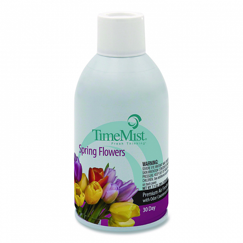 Premium Metered Air Freshener Refill, Spring Flowers, 7.1 oz Aerosol Spray, 12/Carton (1042712)