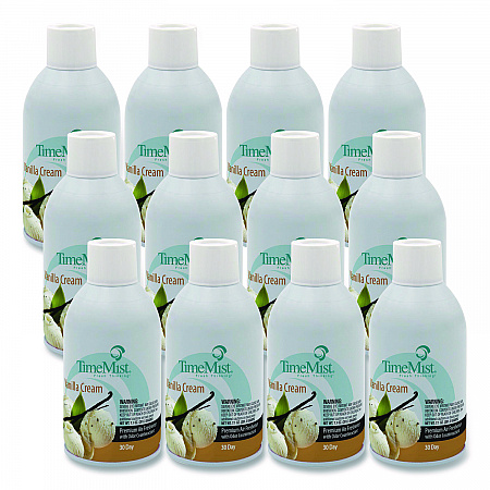 Premium Metered Air Freshener Refill, Vanilla, 5.3 oz Aerosol Spray, 12/Carton (1042737)