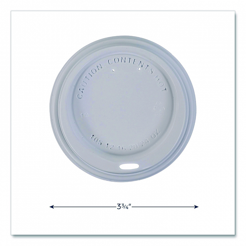 Hot Beverage Paper Cup Lids 10 oz, Fits FLAVIA 10 oz Paper Cup, White, 100/Sleeve, 10 Sleeves/Carton (25200019)
