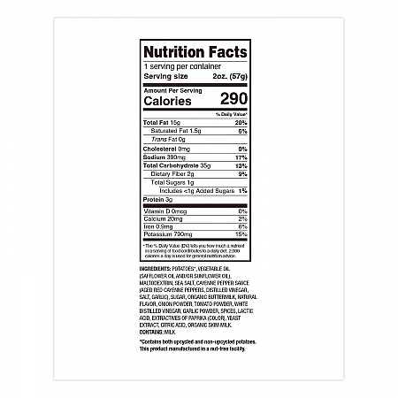 Kettle Potato Chips, Buffalo Ranch, 2 oz Bags, 24/Carton (DFN26181)