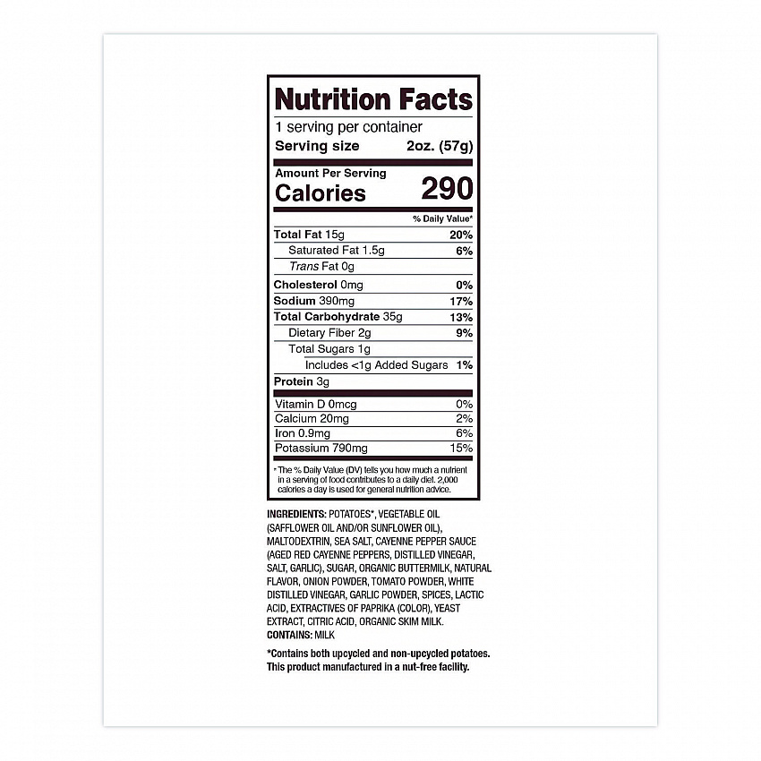 Kettle Potato Chips, Buffalo Ranch, 2 oz Bags, 24/Carton (DFN26181)