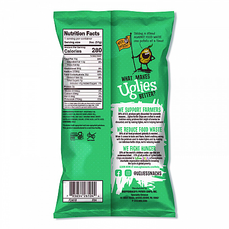 Kettle Potato Chips, Salt and Vinegar, 2 oz Bags, 24/Carton (DFN26104)