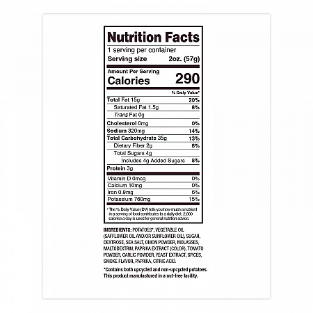 Kettle Potato Chips, Bar-B-Que, 2 oz Bags, 24/Carton (DFN26103)