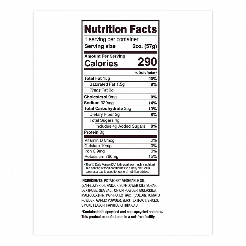 Kettle Potato Chips, Bar-B-Que, 2 oz Bags, 24/Carton (DFN26103)