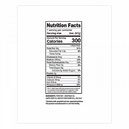 Kettle Potato Chips, Sea Salt, 2 oz Bags, 24/Carton (DFN26102)