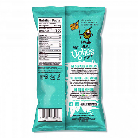 Kettle Potato Chips, Sea Salt, 2 oz Bags, 24/Carton (DFN26102)