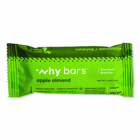 Superfood Snack Bar, Apple Almond, 2.04 oz Bar, 12/Box (WHY16208)
