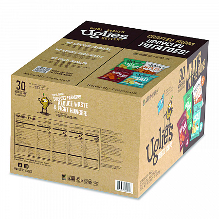 Kettle Potato Chips, Assorted, 0.88 oz/1 oz Bags, 30/Carton (DFN34091)