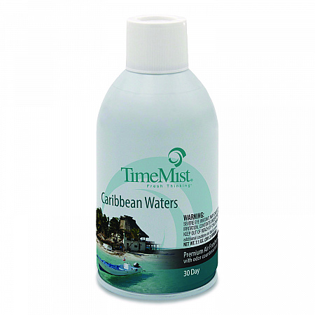 Premium Metered Air Freshener Refill, Caribbean Waters, 7.1 oz Aerosol Spray 12/Carton (1042756)