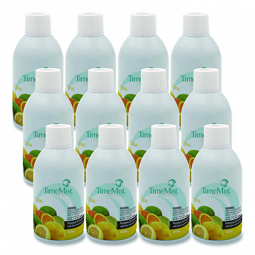 Premium Metered Air Freshener Refill, Citrus, 7.1 oz Aerosol Spray, 12/Carton (1042781)