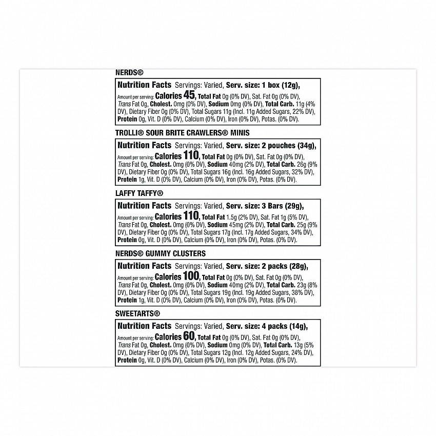 Party Mix Stand-Up Bag, 75 Pieces, Assorted Flavors, 1.7 lb Bag (FER07938)