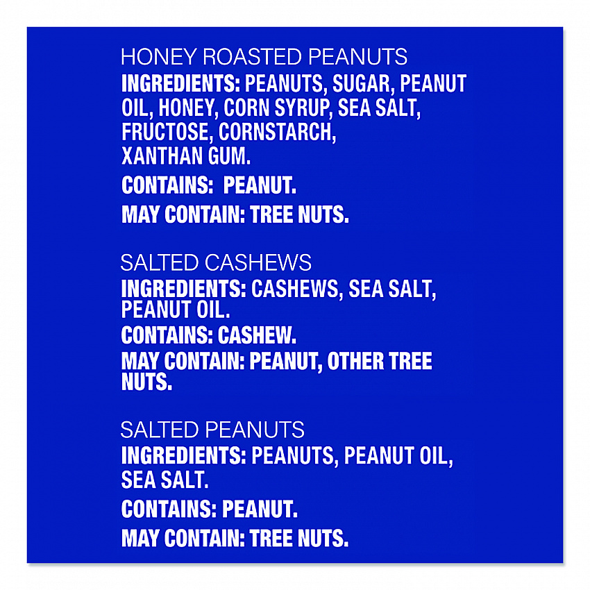 Salted Nuts Variety Pack, Assorted Flavors, 1.5 oz/1.75 oz Packs, 24/Carton (884624)