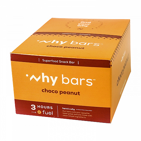 Superfood Snack Bar, Choco Peanut, 2.04 oz Bar, 12/Box (WHY16204)