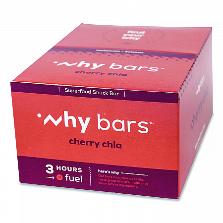 Superfood Snack Bar, Cherry Chia, 2.04 oz Bar, 12/Box (WHY16205)