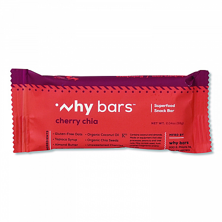 Superfood Snack Bar, Cherry Chia, 2.04 oz Bar, 12/Box (WHY16205)