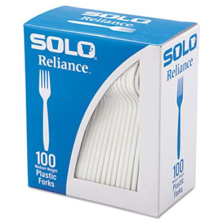 Dart Boxed Reliance Medium Heavy Weight Cutlery, Fork, White, 1000/Carton (RSWFX)